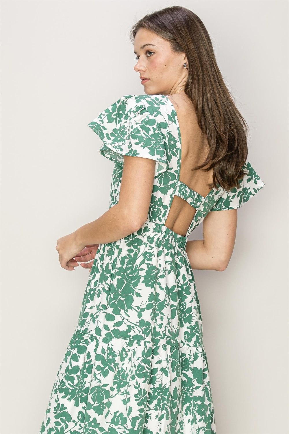 HYFVE Floral Cutout Midi Dress